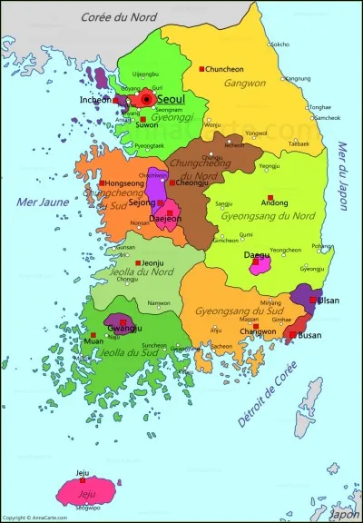 Sur quel continent retrouve-t-on la Corée du Sud ?