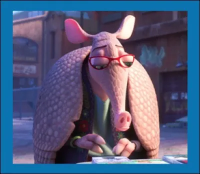 Quelle est la profession de cette vieille dame tatou prénommée Dharma dans "Zootopie" ?