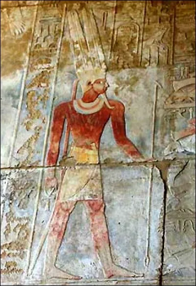 Dieu thébain qui devint la divinité principale quand les princes de sa ville d'origine imposèrent leur hégémonie sur l'Égypte au Moyen-Empire. Dieu de la création, Roi des dieux, il règne sur les temples de Karnak et Louxor : souvent, on lui associe Rê.