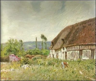 En quelle année a été peinte cette toile "La chaumière en Normandie" ?