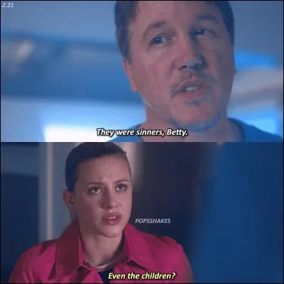 Betty a une discussion avec la "Cagoule Noire" avant de découvrir qu'il y en a en réalité deux. Qui est celle avec qui Betty a parlé ?