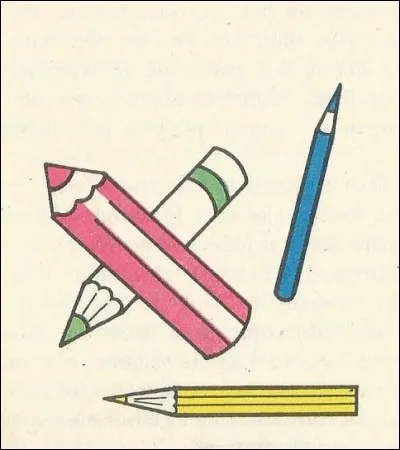 De ces quatre crayons, lequel est le plus long ?