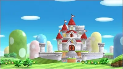 Dans le premier niveau du jeu, on peut voir le château de Peach !