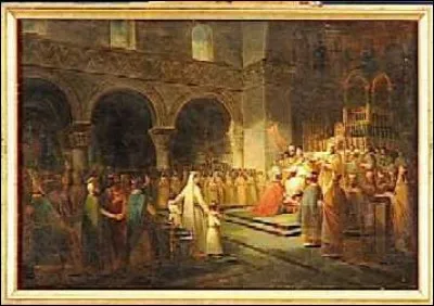 Un 27 juillet, à l'abbaye royale de Saint-Denis, Pépin est sacré roi des Francs par le pape Etienne II. En quelle année était-ce ?