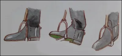 Un seul de ces trois cavaliers a les étriers correctement chaussés. Lequel ?