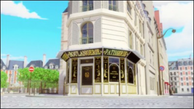 Sur un mur de la pâtisserie des Dupain-Cheng, qu'est-ce qui est écrit ?