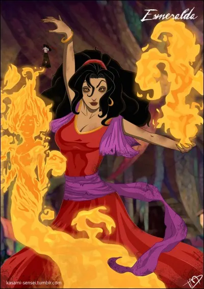 De quoi Frollo traite-t-il la belle Esmeralda dans ''Le Bossu de Notre-Dame'' ?