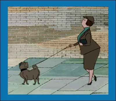 Dans quel Disney peut-on voir cette chienne se balader avec sa maîtresse ?