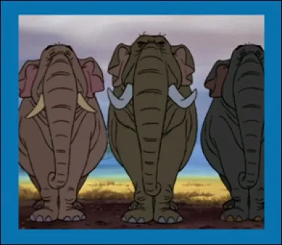 Quel éléphant ne peut-on pas voir à côté du colonel Hathi, pachyderme du "Livre de la jungle" ?