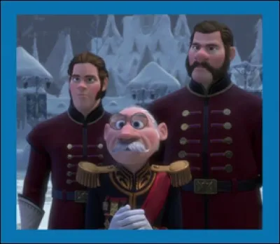 À qui doivent leurs saluts les deux gardes du duc de Weselton dans ''La Reine des neiges'' face au danger que représente Elsa ?