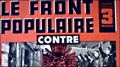 Qui était à la tête du Front populaire durant 1930-1937 ?