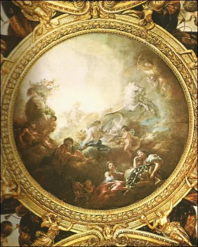 Qui a peint le "Char du Soleil" au plafond du salon d'Apollon, &agrave; Versailles ?