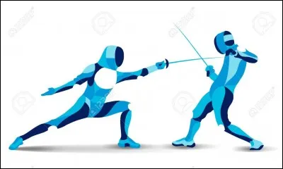 Que dit l'arbitre pour arrêter un combat en escrime ?