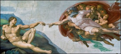 Cette peinture représente Dieu et la création d'Adam. Qui est l'auteur de cette fresque ?