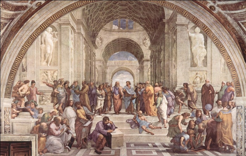 Qui a peint la fresque 'L'École d'Athènes' ? (cf image)