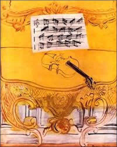Lequel de ces hommes a peint "La console jaune avec un violon" ?