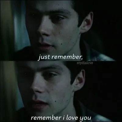 Dans quelle situation, Stiles dit-il à Lydia de se souvenir qu'il l'aime ?
