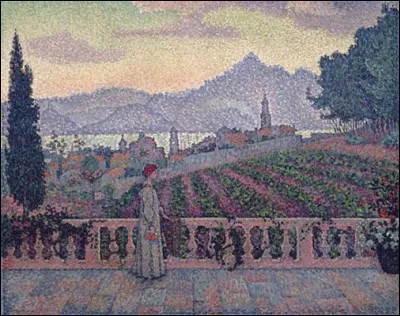Qui est le peintre de "femme sur la terrasse" ?