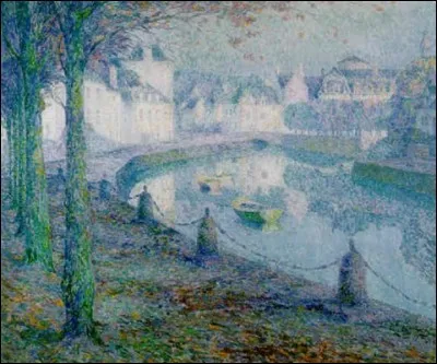 Qui a peint "La petite ville au matin, Quimperlé" ?