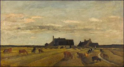 Qui a peint "Ferme à Kerity, Bretagne" ?