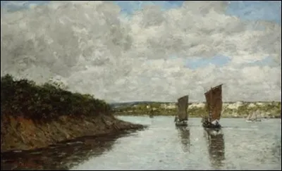 Qui a peint "Bretagne, voiliers dans une baie" ?