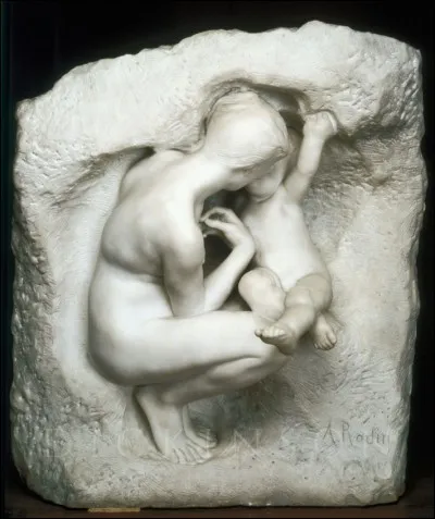 Quel grand sculpteur est l'auteur de cette 'Jeune mère à la grotte' ?