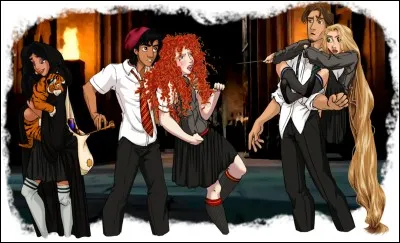Quel personnage d'un film Disney n'est pas présent sur ce fanart ?