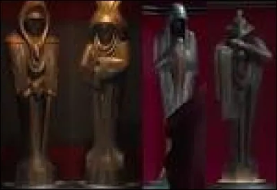 Que représentent les statues dans le bureau de Palpatine ?