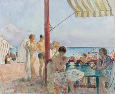 Qui a peint "Le bar sur la plage" ?