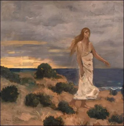 Qui est l'auteur du tableau intitulé "Femme sur la plage" ?
