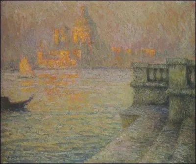 Qui a réalisé cette toile intitulée "Venise dans l'après-midi" ?