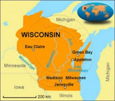 D'une superficie de 169 790 km², comprenant 5 686 986 concitoyens, État du Midwest, le Wisconsin est bordé au nord par le lac Supérieur et le Michigan, à l'est par le lac Michigan, au sud par l'Illinois et à l'ouest par l'Iowa et le Minnesota. Adhérant à l'Union le 29 mai 1848, quelle est sa capitale depuis le 28 novembre 1836 ?