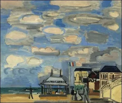 Le ciel est également nuageux à Trouville ! Le ciel est plus bleu sur tes aquarelles représentant la Baie de Nice !