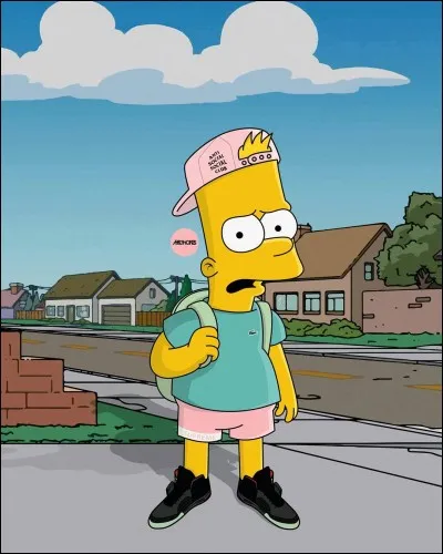 Il porte un t-shirt de la marque d'un tennisman.