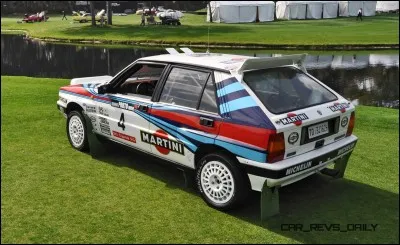 Quel est le logo indiquant la préparation des Lancia Delta championnes du monde de rallye ?