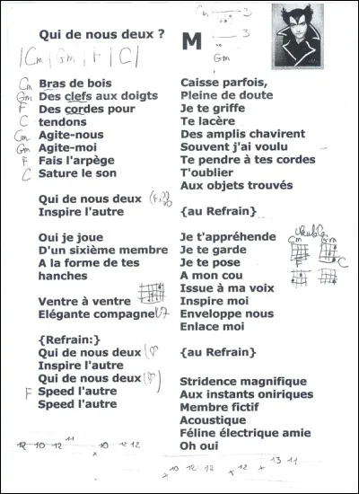Qui a écrit les paroles de « Qui de nous deux » ?