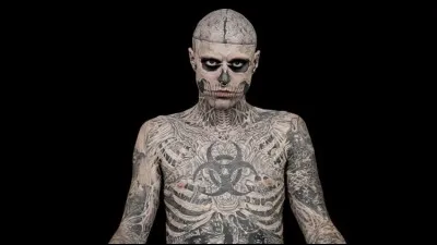 Quel est le surnom de ce type, entièrement tatoué ?