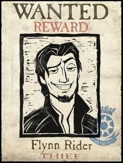 Quelle partie du corps de l'affiche Wanted de Flynn est mal dessinée par les gardes ?