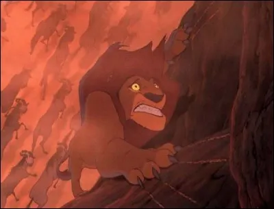 Quels animaux forment le troupeau qui va blesser mortellement Mufasa après sa chute ?