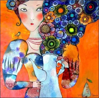 Complétez les paroles de "Suzanne", dans sa version française par Graeme Allwright : "Sur un plateau d'argent, elle te sert du thé..."