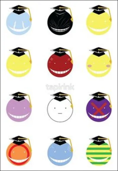 De quelle couleur est le visage de Koro-sensei quand il est choqué ?