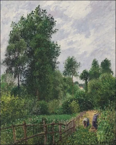 Qui a peint "Paysage avec peupliers, temps gris, Eragny" ?