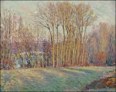 Qui a peint "Les peupliers en automne près de Chalifert" ?