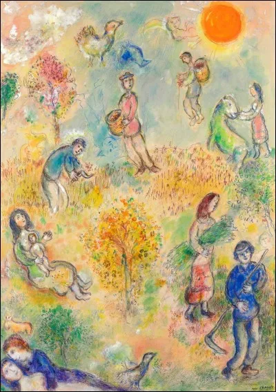 Qui a peint "L'été, les récoltes" ?