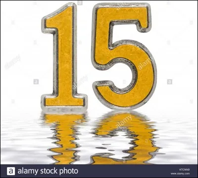 15 fois 15 font :