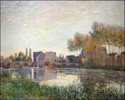 Qui représenté "Moret au coucher du soleil" ?