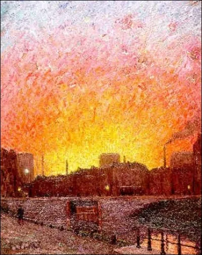 Qui a peint "Bord de canal, effet de soleil couchant" ?