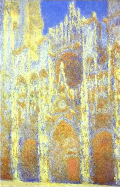 Qui est le peintre de "La cathédrale de Rouen au soleil couchant" ?