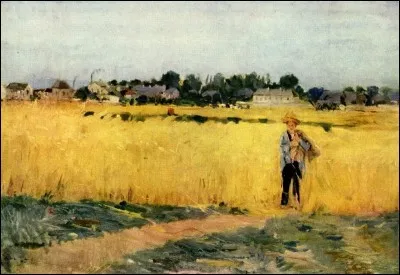 Sa toile s'intitule "dans les blés" ?