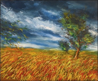 Qui a peint "Champs de blé avec arbre" ?